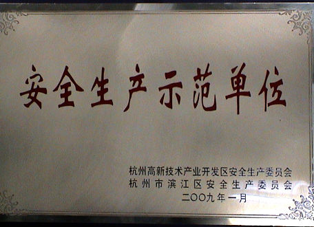 2009年度安全生产示范单位